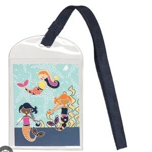 Thirty One NEW Take along bag tag, luggage, travel, mermaid print